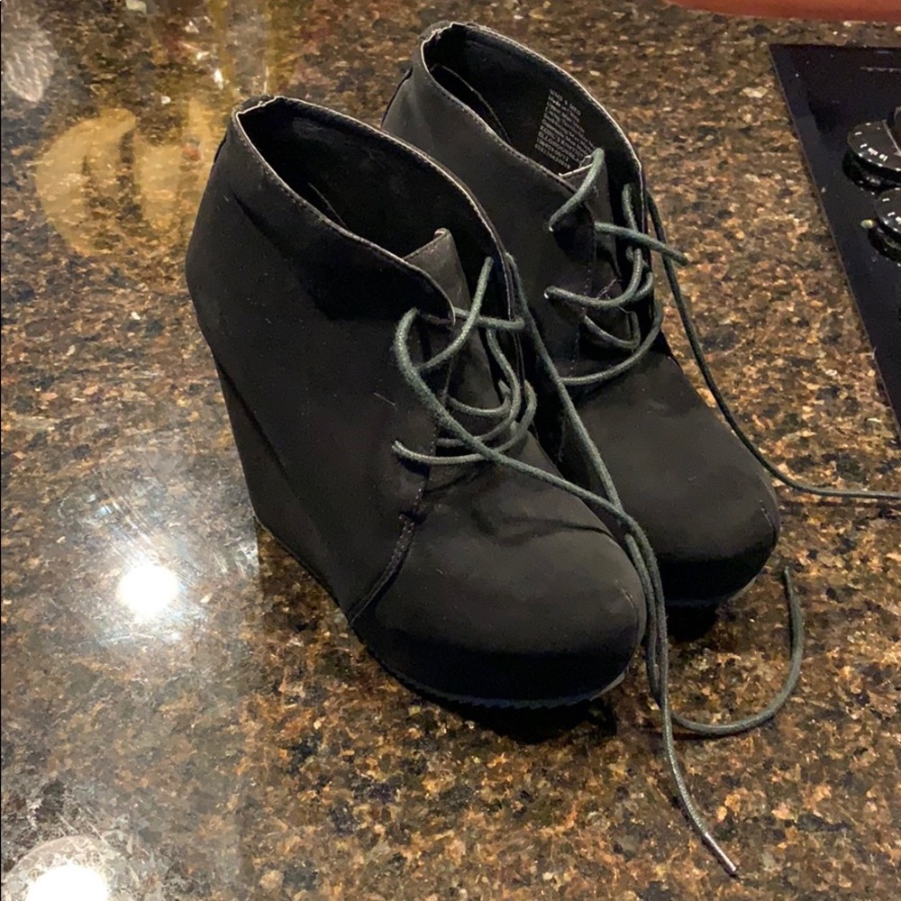 Black ankle booties